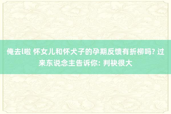 俺去l啦 怀女儿和怀犬子的孕期反馈有折柳吗? 过来东说念主告诉你: 判袂很大