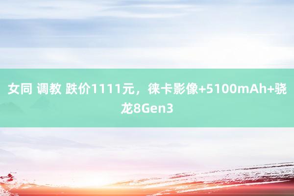 女同 调教 跌价1111元，徕卡影像+5100mAh+骁龙8Gen3