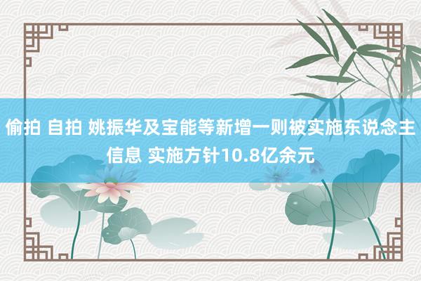 偷拍 自拍 姚振华及宝能等新增一则被实施东说念主信息 实施方针10.8亿余元