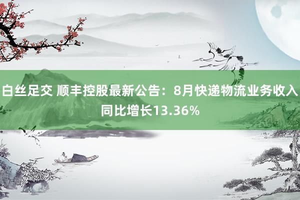 白丝足交 顺丰控股最新公告：8月快递物流业务收入同比增长13.36%