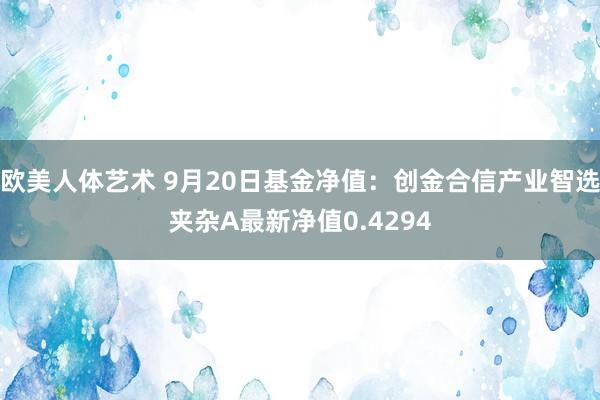 欧美人体艺术 9月20日基金净值：创金合信产业智选夹杂A最新净值0.4294