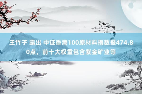 王竹子 露出 中证香港100原材料指数报474.80点，前十大权重包含紫金矿业等