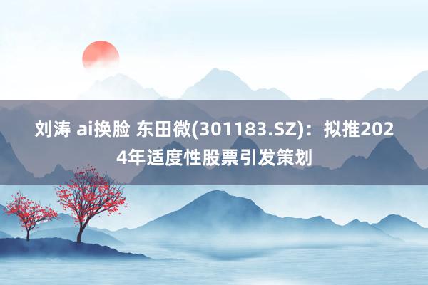 刘涛 ai换脸 东田微(301183.SZ)：拟推2024年适度性股票引发策划