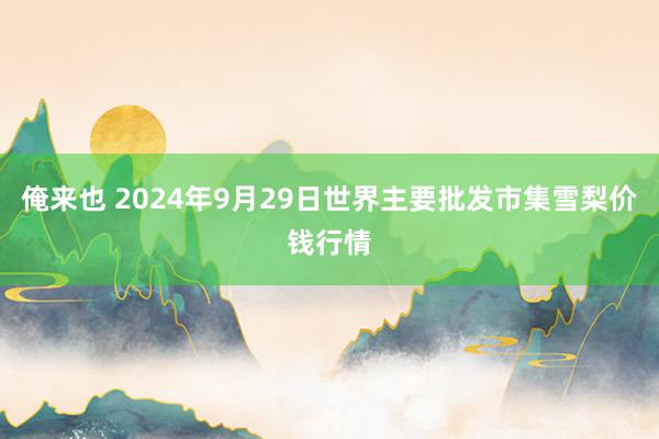 俺来也 2024年9月29日世界主要批发市集雪梨价钱行情