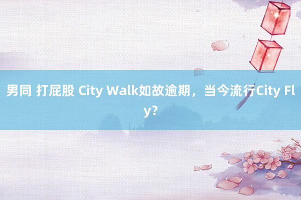 男同 打屁股 City Walk如故逾期，当今流行City Fly？