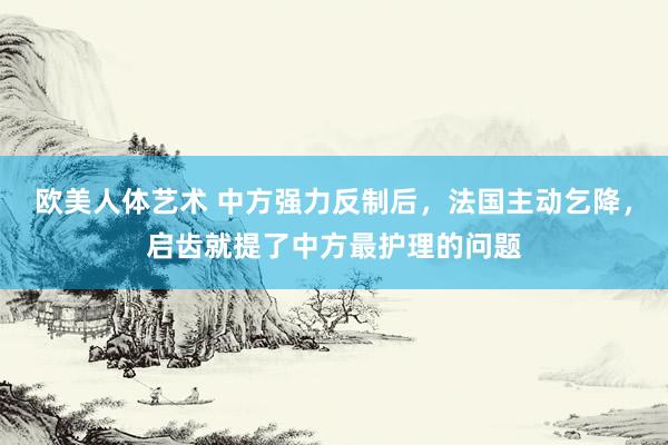 欧美人体艺术 中方强力反制后，法国主动乞降，启齿就提了中方最护理的问题