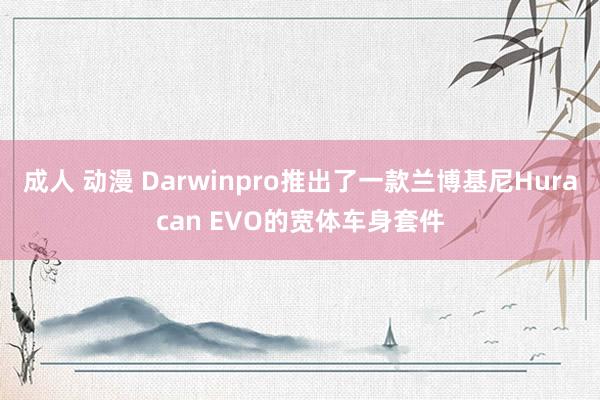 成人 动漫 Darwinpro推出了一款兰博基尼Huracan EVO的宽体车身套件