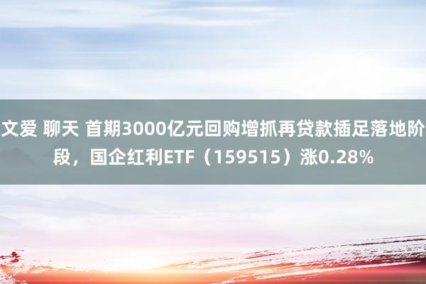 文爱 聊天 首期3000亿元回购增抓再贷款插足落地阶段，国企红利ETF（159515）涨0.28%