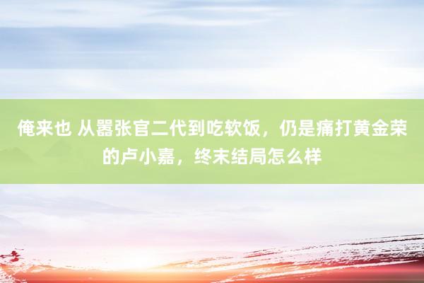 俺来也 从嚣张官二代到吃软饭，仍是痛打黄金荣的卢小嘉，终末结局怎么样