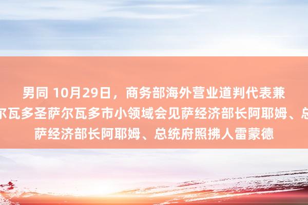 男同 10月29日，商务部海外营业道判代表兼副部长王受文在萨尔瓦多圣萨尔瓦多市小领域会见萨经济部长阿耶姆、总统府照拂人雷蒙德