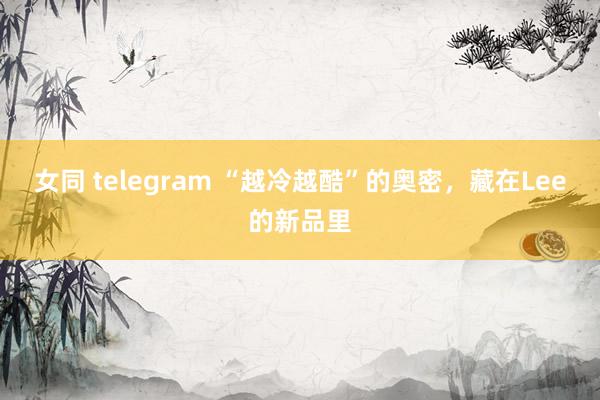 女同 telegram “越冷越酷”的奥密，藏在Lee的新品里