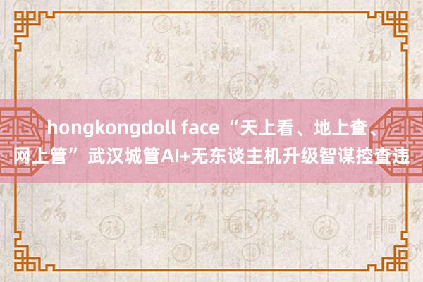 hongkongdoll face “天上看、地上查、网上管” 武汉城管AI+无东谈主机升级智谋控查违