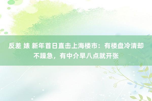 反差 婊 新年首日直击上海楼市：有楼盘冷清却不躁急，有中介早八点就开张