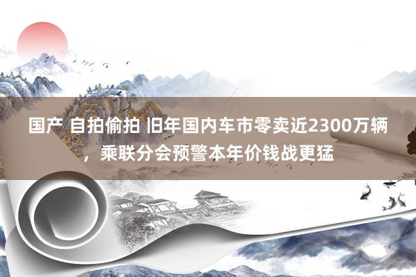 国产 自拍偷拍 旧年国内车市零卖近2300万辆，乘联分会预警本年价钱战更猛