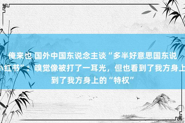 俺来也 国外中国东说念主谈“多半好意思国东说念主涌入小红书”：嗅觉像被打了一耳光，但也看到了我方身上的“特权”